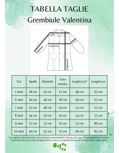 Grembiule scuola elementare puro cotone Valentina 2