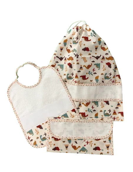Set accessori asilo da ricamo 3 pezzi dinosauri %separator% %shop-name%