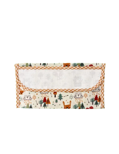 Set accessori asilo da ricamo 3 pezzi bosco - busta portatovagliolo tela aida %separator% %shop-name%