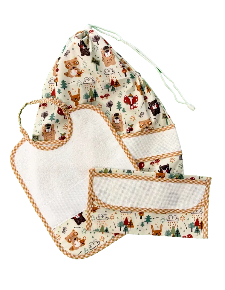 Set accessori asilo da ricamo 3 pezzi bosco %separator% %shop-name%