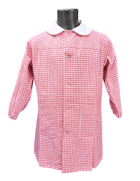 GREMBIULE ASILO QUADRETTI PURO COTONE GIOVANNI