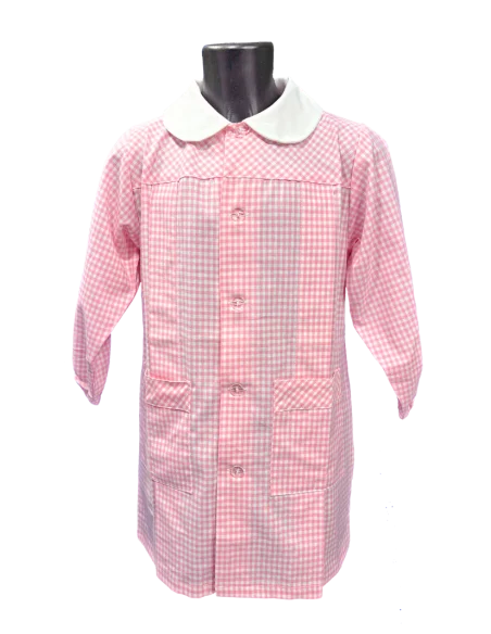 GREMBIULE ASILO QUADRETTI PURO COTONE GIOVANNI