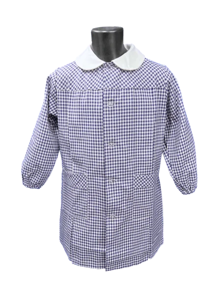 GREMBIULE ASILO QUADRETTI PURO COTONE GIOVANNI