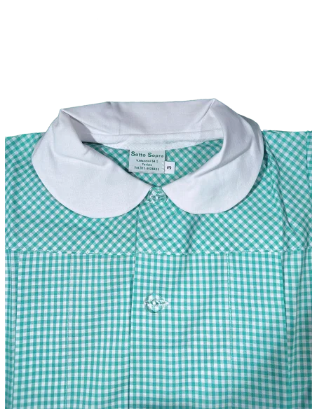 GREMBIULE ASILO QUADRETTI PURO COTONE GIOVANNI