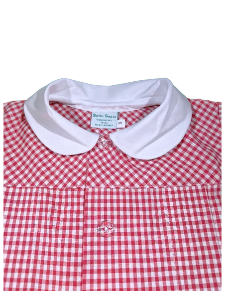 GREMBIULE ASILO QUADRETTI PURO COTONE GIOVANNI