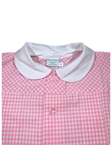 GREMBIULE ASILO QUADRETTI PURO COTONE GIOVANNI