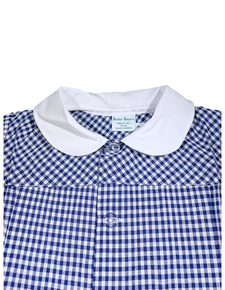 GREMBIULE ASILO QUADRETTI PURO COTONE GIOVANNI