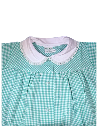 GREMBIULE ASILO QUADRETTI PURO COTONE ALESSIA