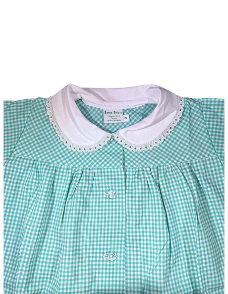 GREMBIULE ASILO QUADRETTI PURO COTONE ALESSIA