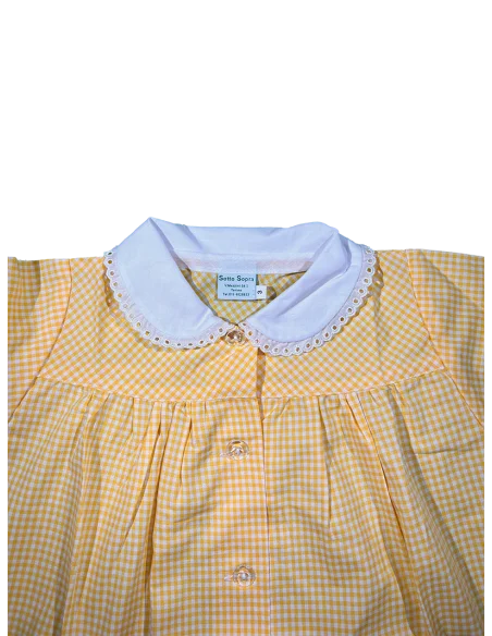 GREMBIULE ASILO QUADRETTI PURO COTONE ALESSIA