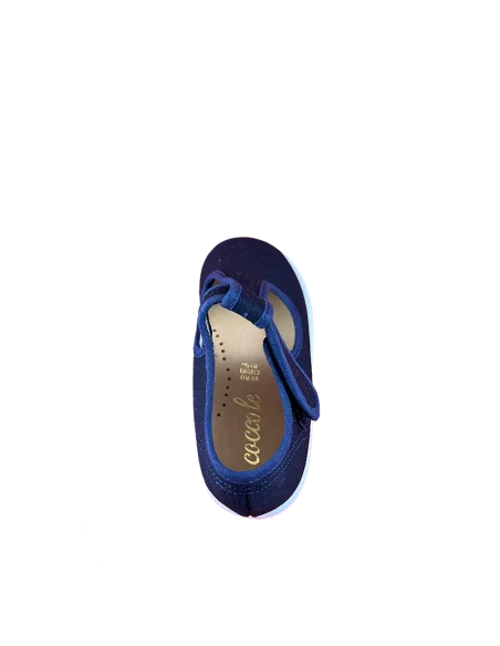 Pantofola occhielli tela