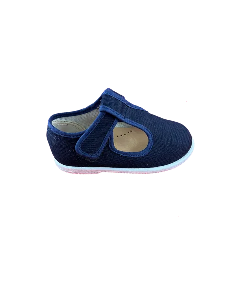 Pantofola occhielli tela