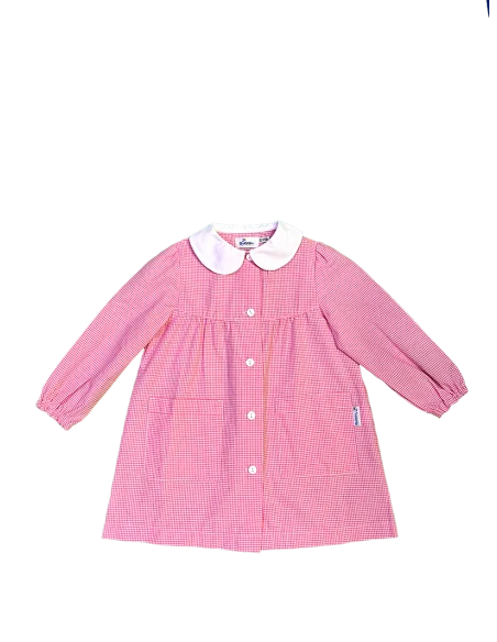 Grembiule asilo misto cotone Siggi Annalisa - Sotto Sopra Rosa fronte