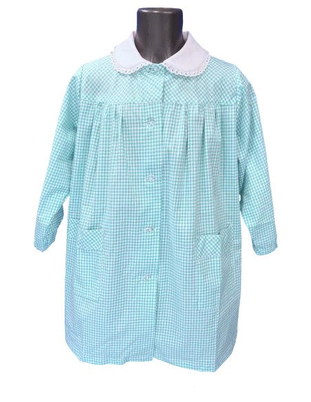 GREMBIULE ASILO QUADRETTI PURO COTONE ALESSIA