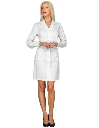 Camice da laboratorio puro cotone Singapore Donna Isacco
