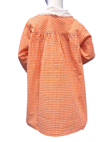 GREMBIULE ASILO QUADRETTI PURO COTONE ALESSIA