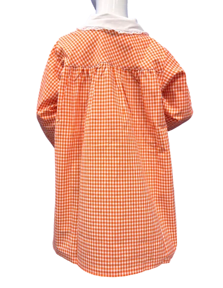 GREMBIULE ASILO QUADRETTI PURO COTONE ALESSIA